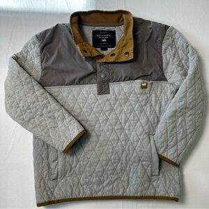 Southern Marsh Boy’s Quilted Pullover with Tan and Gray